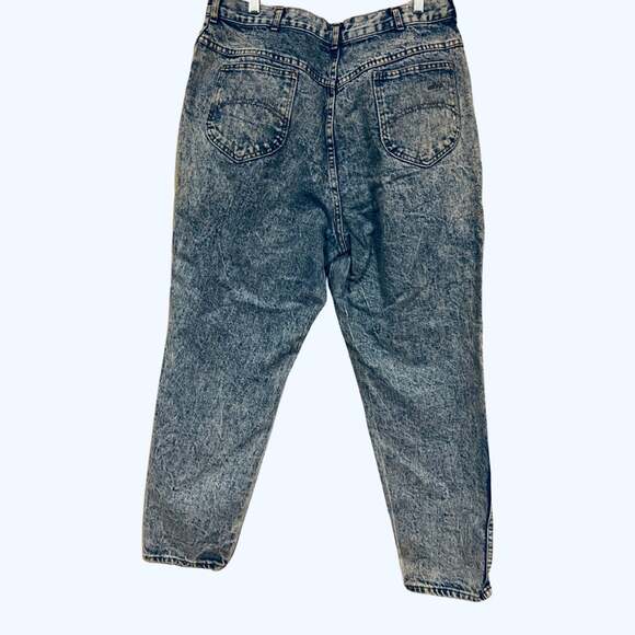 Vintage 70’s CHIC High Waisted Acid Wash Blue Mom Jeans / Sz 36 Made in USA NWOT - Picture 7 of 8